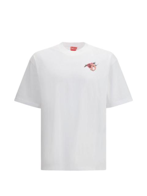 floral-print T-shirt