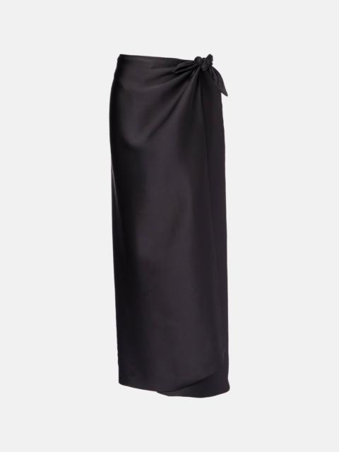 Corina silk satin maxi skirt