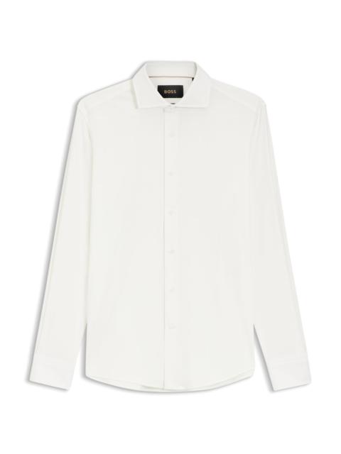 SLIM-FIT SHIRT IN AN ITALIAN-MADE COTTON BLEND