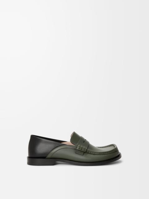 Campo flap back loafer in waxy calfskin