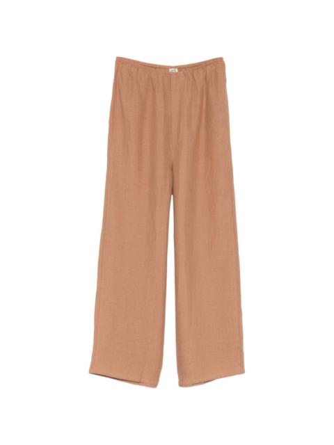 elasticated-waistban trousers