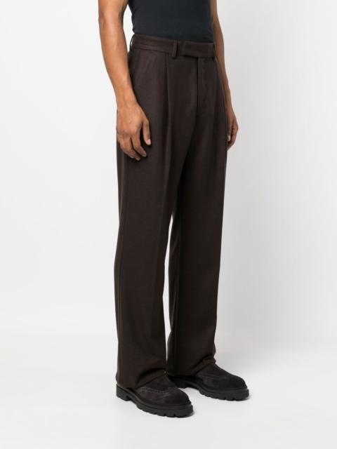 straight-leg tailored trousers