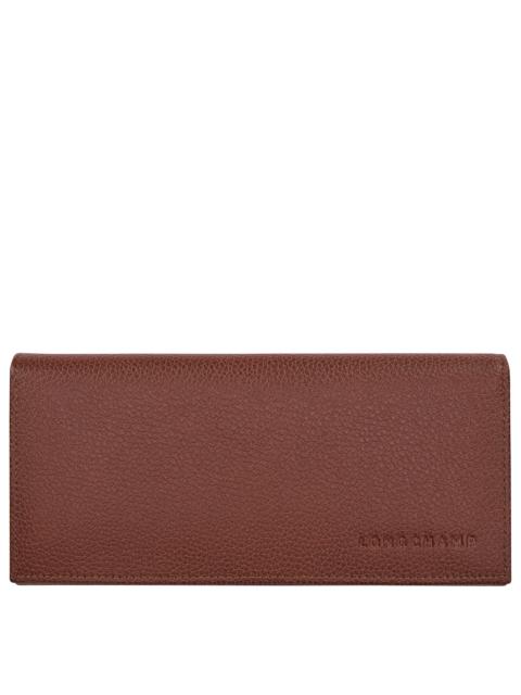 Le Foulonné Long continental wallet Coffee - Leather