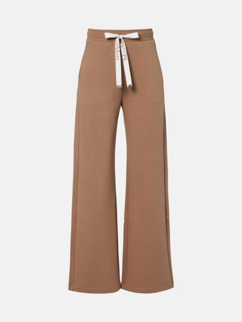 Cotton-blend straight pants