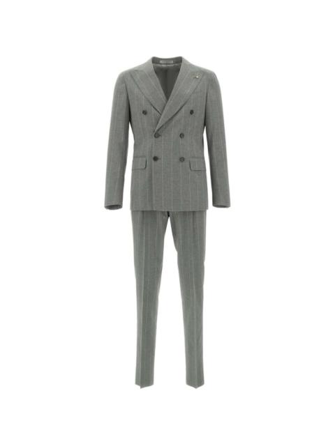 pinstripe double-breasted suit