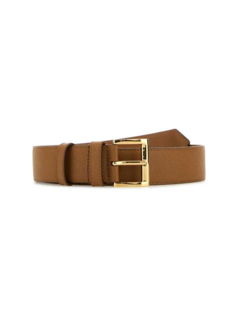Caramel leather belt