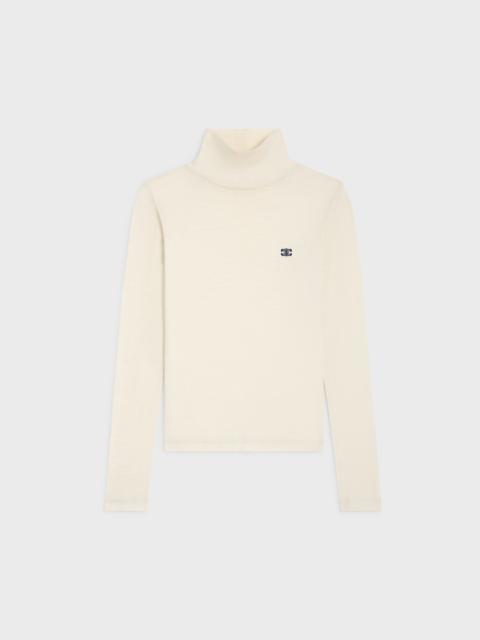turtleneck top IN wool jersey