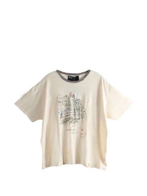 Paly Hollywood Print Raw-cut T-shirt