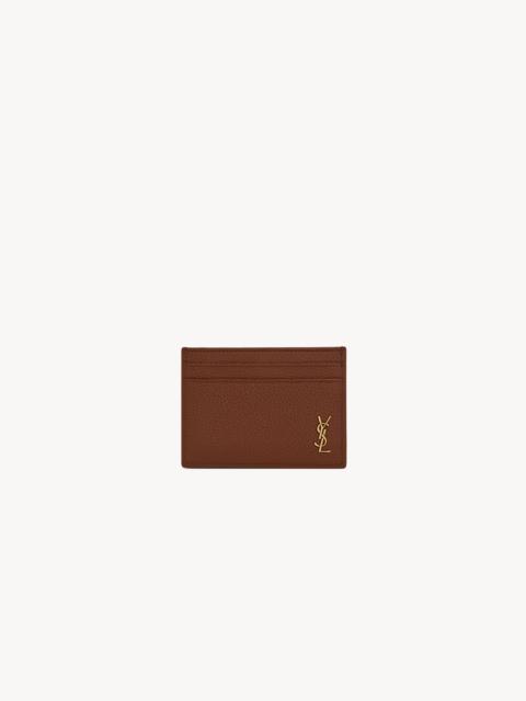 TINY CASSANDRE CREDIT CARD CASE IN GRAINED LEATHER