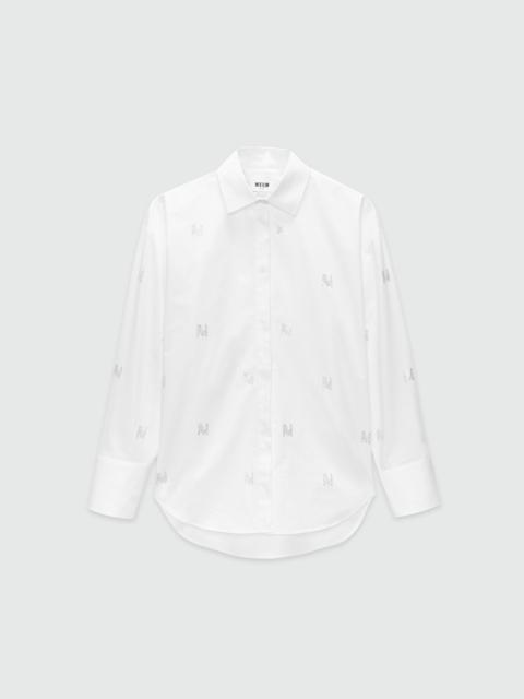 Poplin shirt with "TheMwave" pattern