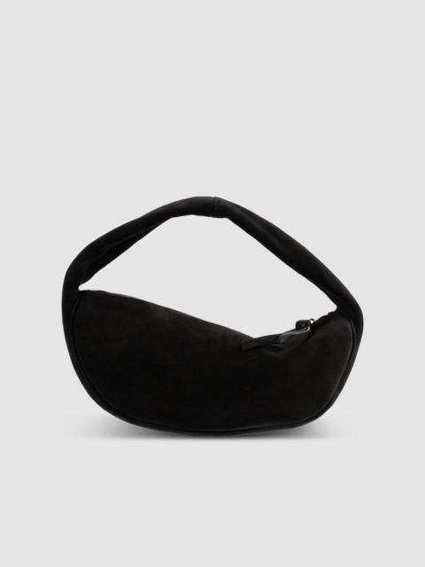 Cush Black Suede Leather Shoulder Bag