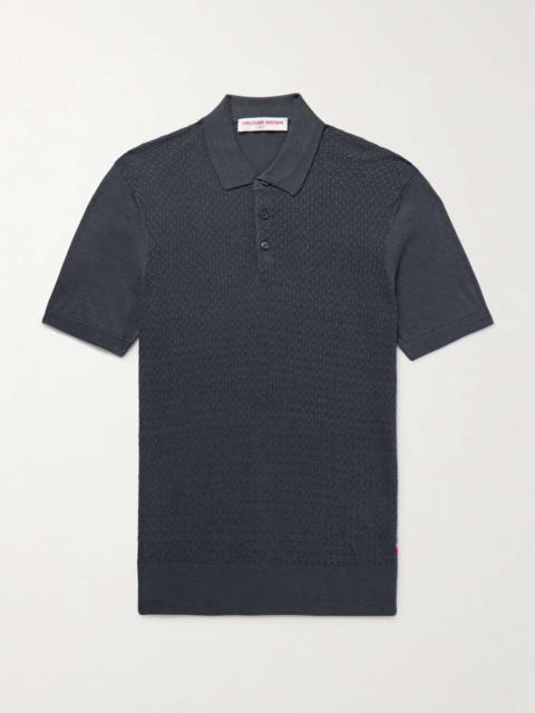 Burnham Slim-Fit Silk and Cotton-Blend Polo Shirt