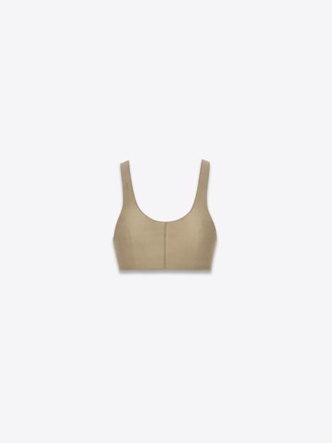 bralette in ribbed silk