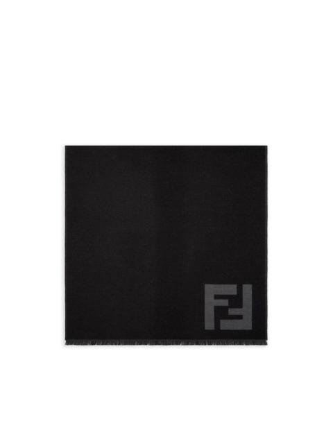 logo-detail fringed scarf