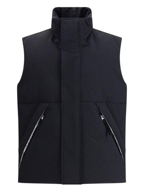 zip-pocket quilted gilet