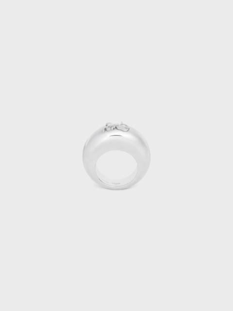 Celine Sulky Ring in Brass with Rhodium Finish