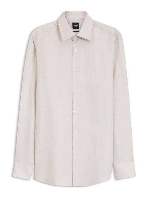 SLIM-FIT SHIRT IN LINEN-BLEND TWILL