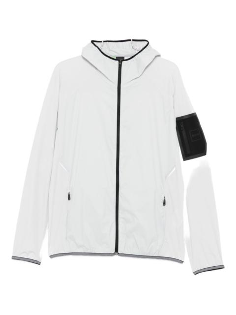 hooded zip-up jacket
