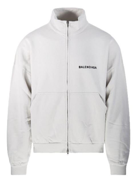 zip-up logo-print jacket