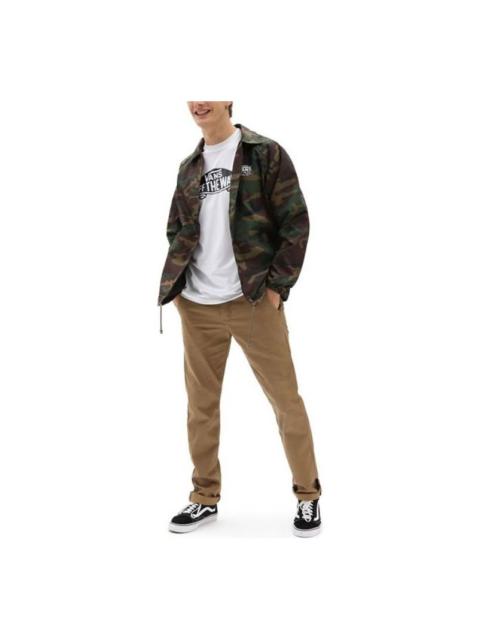 Men's Vans Logo Printing lapel Windproof Jacket Camouflage VN0002MUCMA