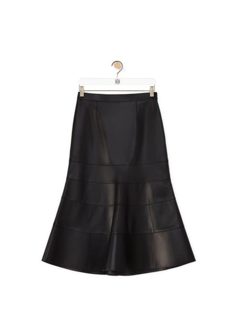 Godet skirt in nappa