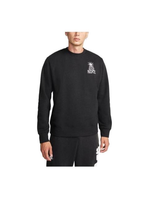 Nike Sportswear Fleece Crew Neck Sweatshirt 'Black' DQ4072-010