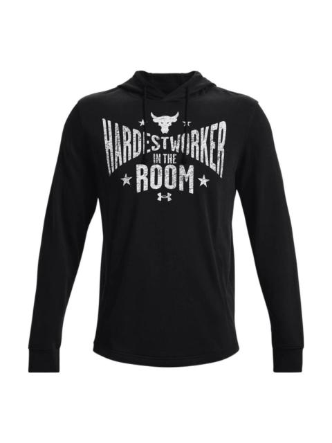 Under Armour Project Rock Terry Hoodie 'Black' 1370458-001