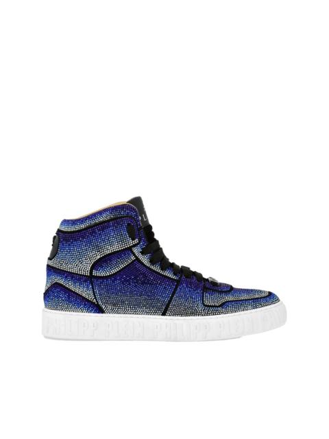 suede high-top sneakers