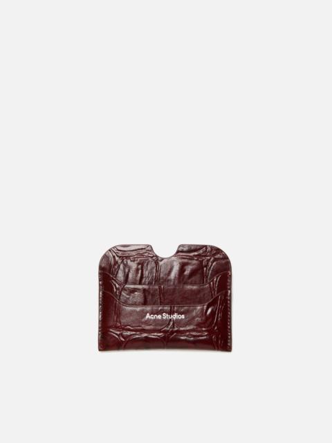 Leather card holder - Burgundy