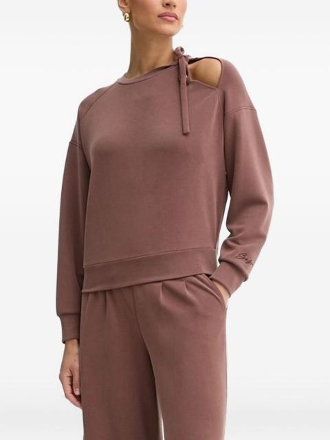 tie-detail cut-out sweater