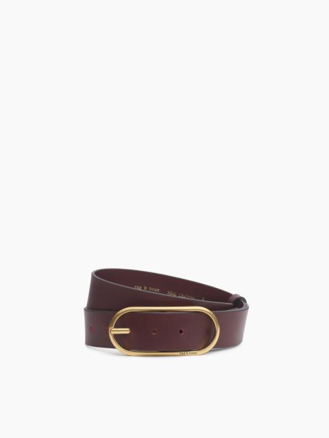 Rounded Rebound Leather Belt