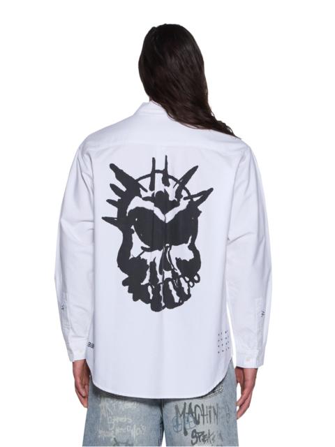 GRAFFITI ANTI BUTTON DOWN LS SHIRT WHITE