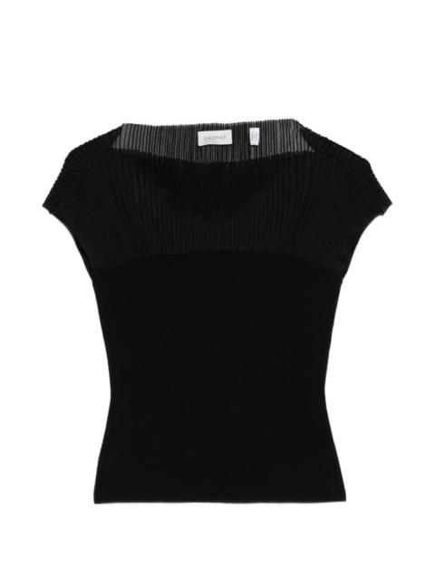 contrast knitted top