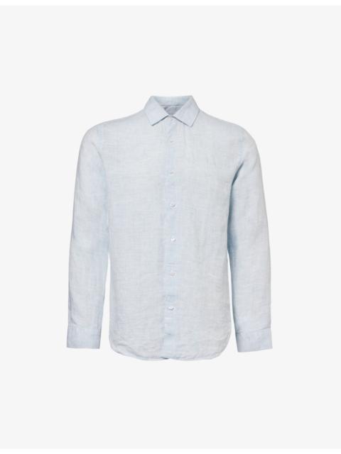 Giles long-sleeve regular-fit linen shirt