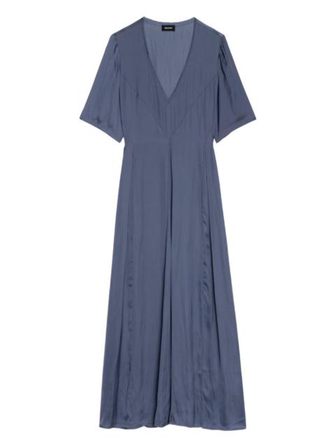 Rodalan V-neck midi dress