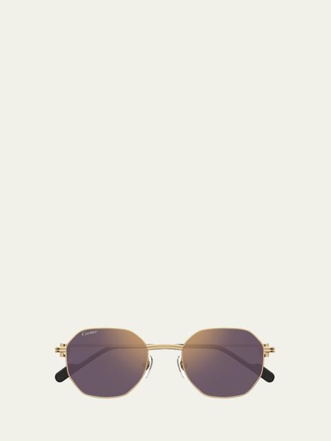 Mirrored Round Metal Sunglasses