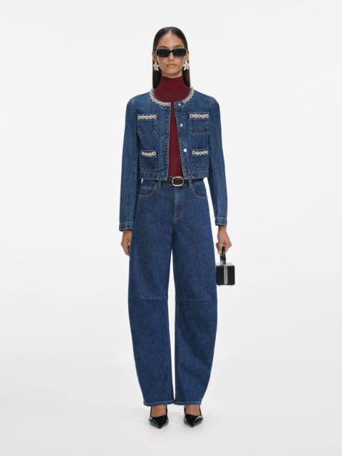 Crystal Trim Denim Jacket