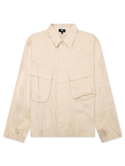 MILITARY L/S OVER SHIRT - BONE