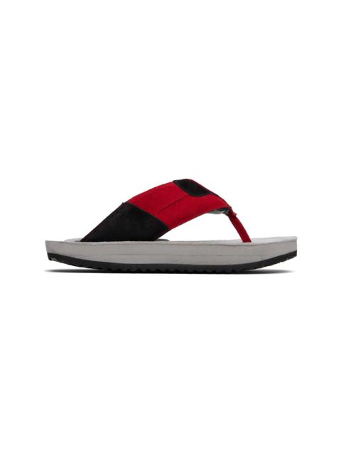 Red & Gray XXL Flip-Flops