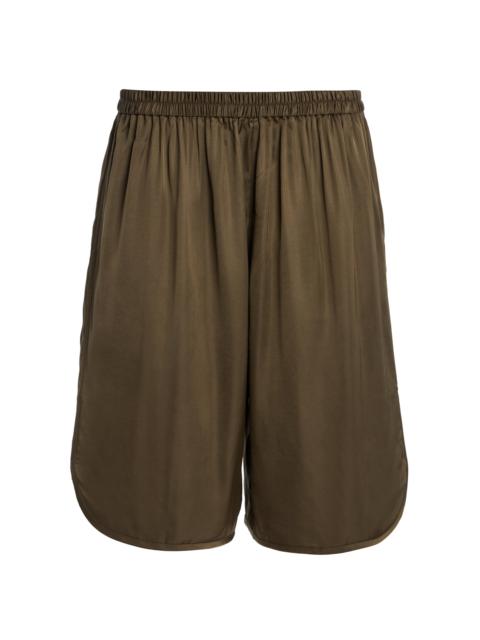 Nelis Satin Bermuda Shorts olive