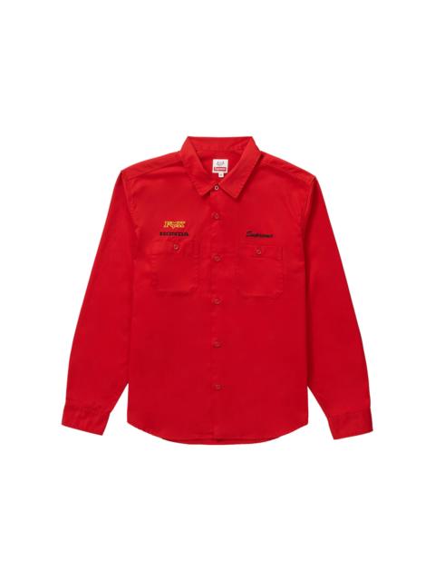 Supreme Honda Fox Racing Work Shirt Red