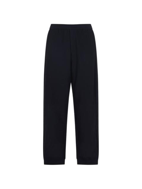 textured logo trousers