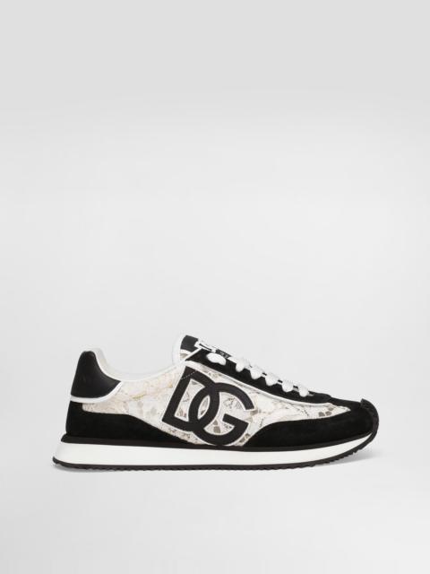 DG Cushion sneakers in calfskin and fabric