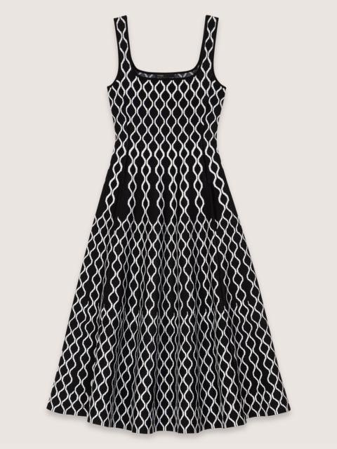 Jacquard knit midi dress