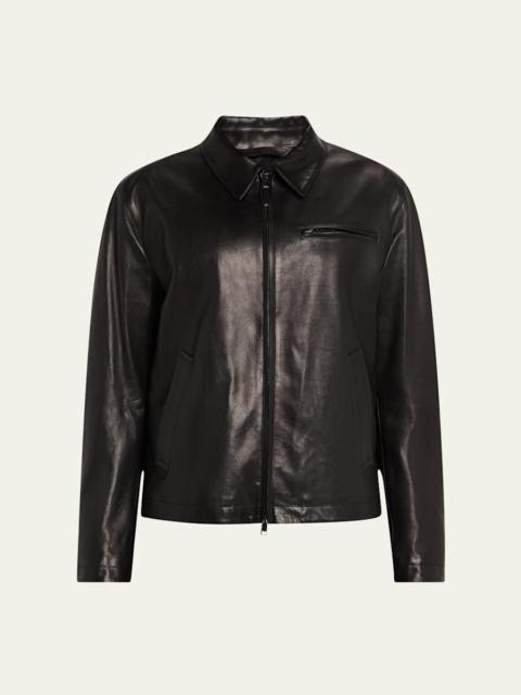 Men's Leather Moto Jacket
