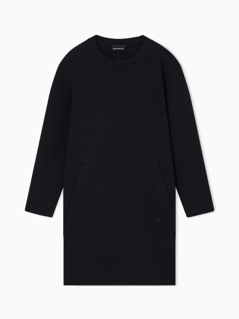DOUBLE JERSEY CREW-NECK DRESS