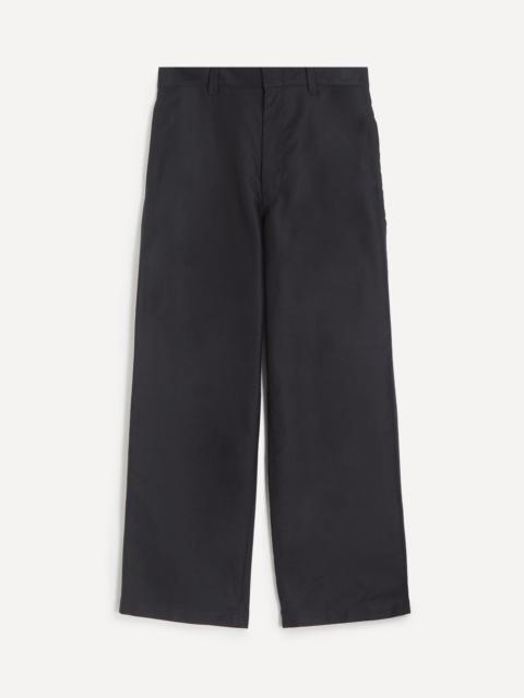Wide Workwear Cotton-Satin Trousers