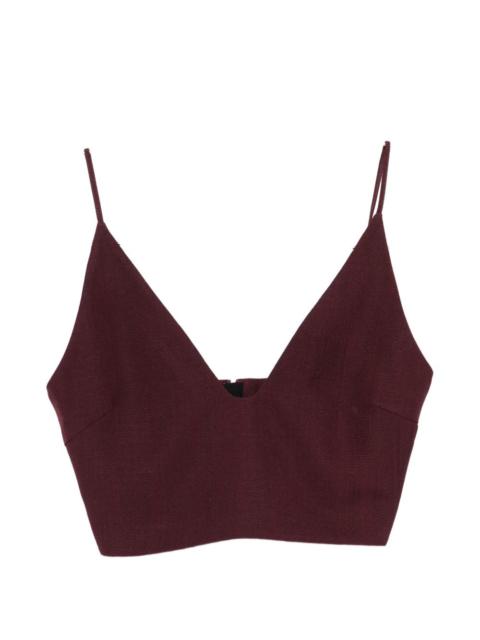 V-neck crop top