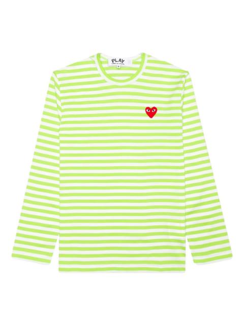 striped heart-logo long-sleeve T-shirt