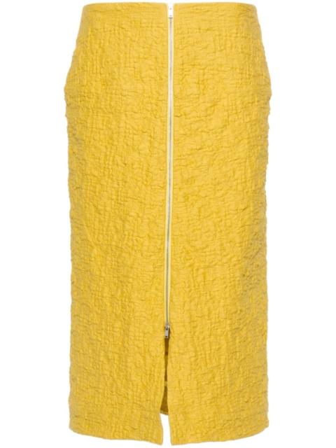 cloquÃ© midi skirt